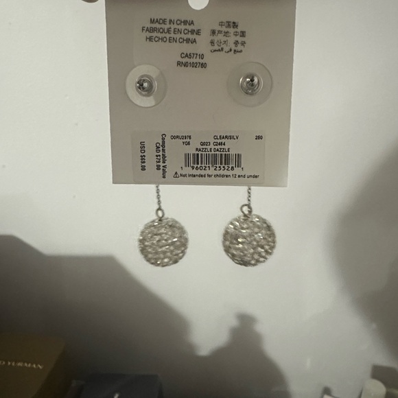 Kate Spade Silver Linear Earrings - Picture 3 of 4